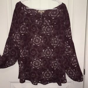 Long sleeve poet blouse